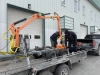 Hydraulic log trailer with crane